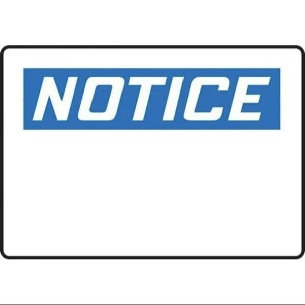 Accuform OSHA NOTICE SAFETY SIGN BLANK 7 in X FRMRBH834XP - main